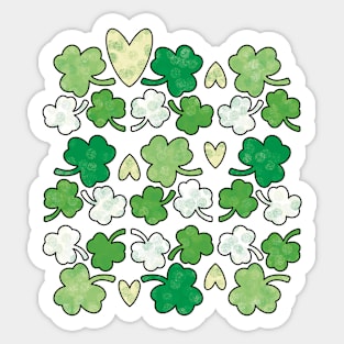 Shamrocks & Love - Saint Patrick’s Day Pattern Sticker